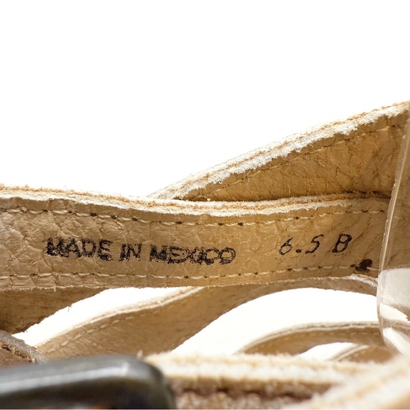 Bed Stu | Juliana Distressed Leather Wedge Sandals Size 6.5 - Picture 10 of 12